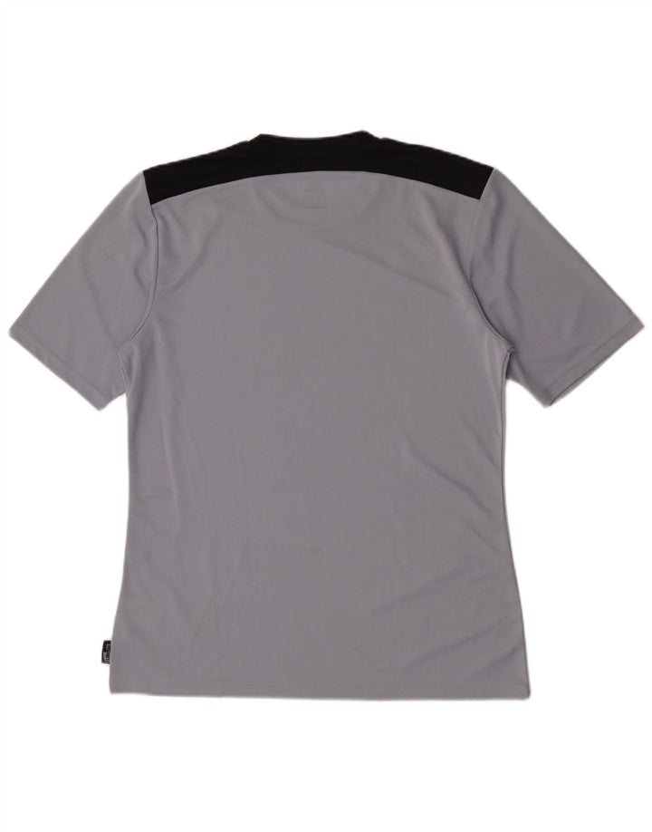 Ανδρικό γραφικό T-Shirt Adidas Climalite Top Medium Grey Colorblock Πολυεστέρας