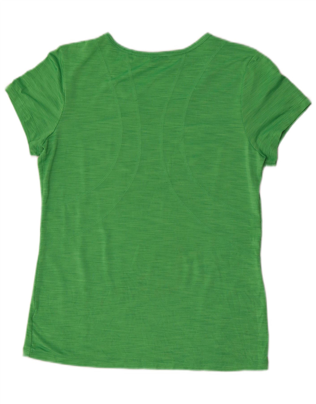 Γυναικείο T-Shirt Reebok Top UK 12 Medium Green Flecked Polyester