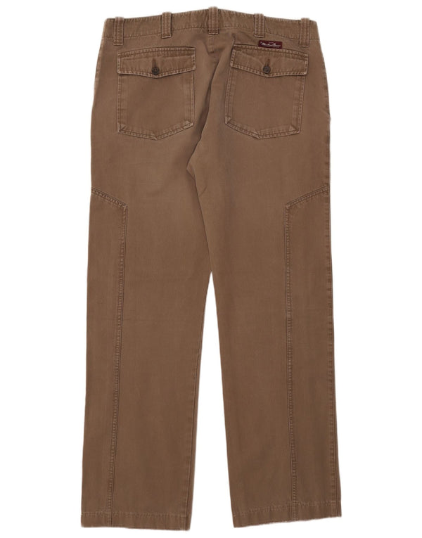 Ανδρικό ίσιο παντελόνι Chino Marlboro Classics W30 L33 Καφέ βαμβακερό