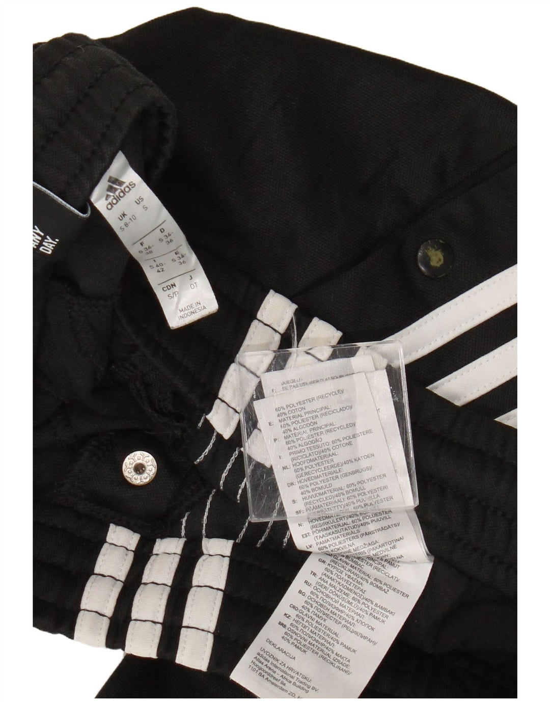 Γυναικεία αθλητική φόρμα ADIDAS Παντελόνι UK 8/10 Small Black Polyester