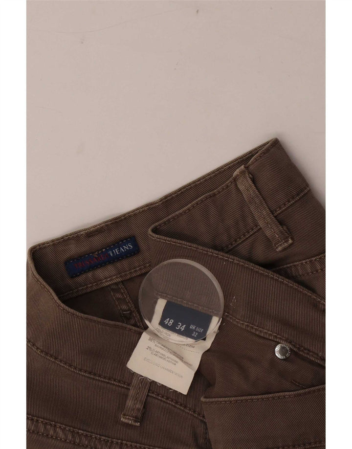 Ανδρικό τζιν Trussardi ίσιο W32 L33 Καφέ βαμβακερό