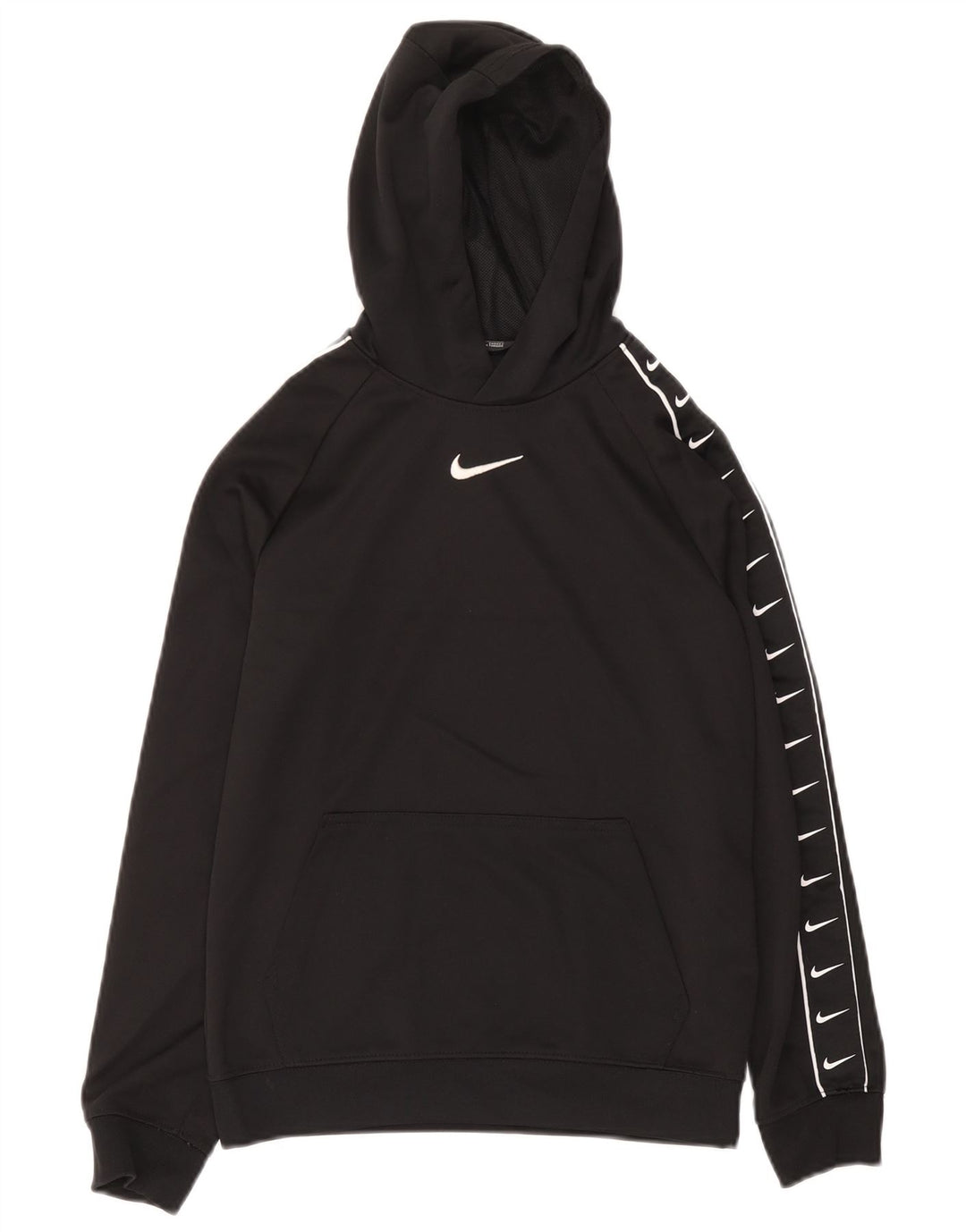 Nike Boys Graphic Hoodie Jumper 12-13 ετών Μεγάλος Μαύρος Πολυεστέρας