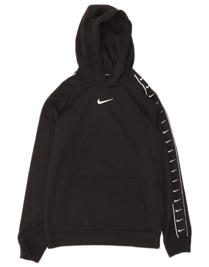 Nike Boys Graphic Hoodie Jumper 12-13 ετών Μεγάλος Μαύρος Πολυεστέρας