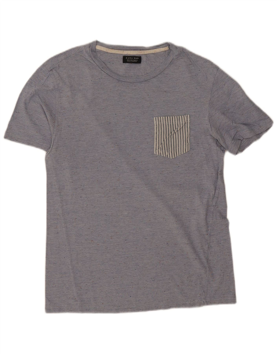 Zara Ανδρικό T-Shirt Top Small Blue Flecked
