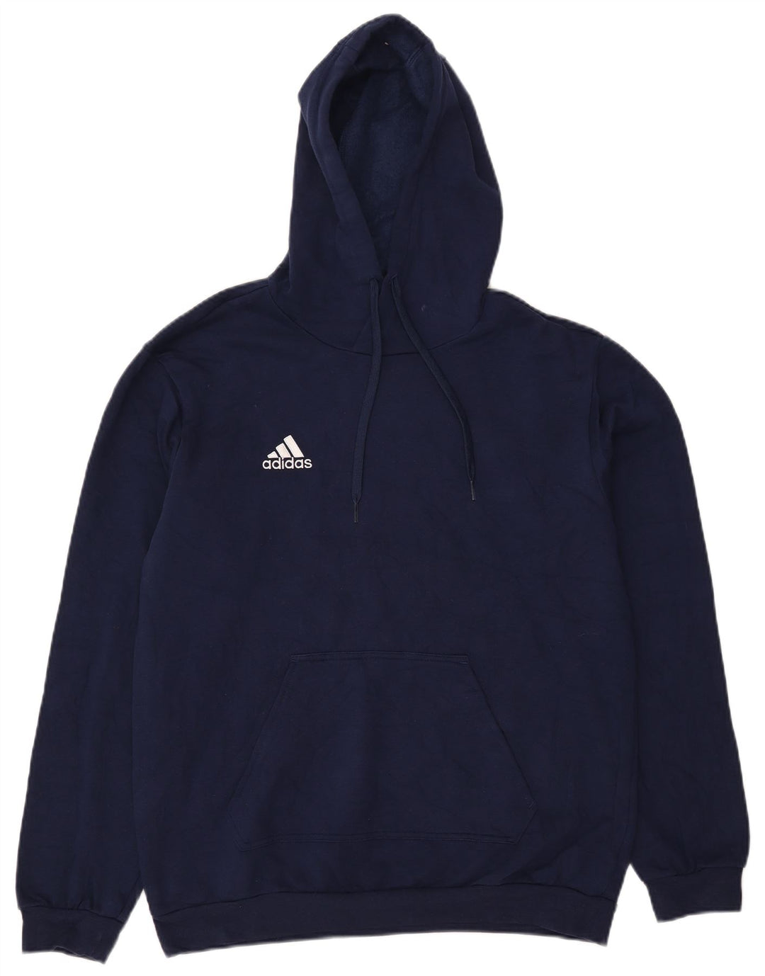 Adidas Ανδρικό φούτερ με κουκούλα, μεσαίο μπλε βαμβακερό