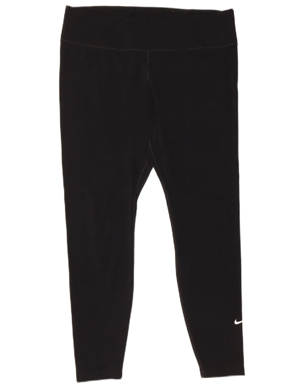 Γυναικείο κολάν Nike Dri Fit Crop UK 18 XL Μαύρο πολυεστέρα