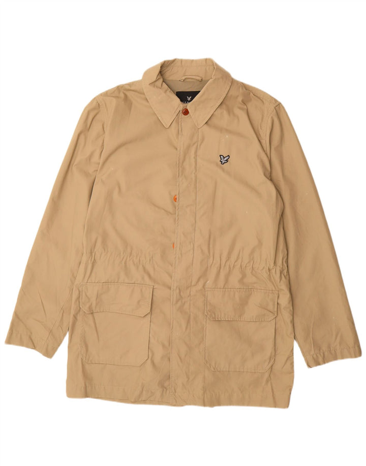 LYLE & SCOTT Ανδρικό Utility Jacket UK 40 Μεγάλο Μπεζ βαμβακερό