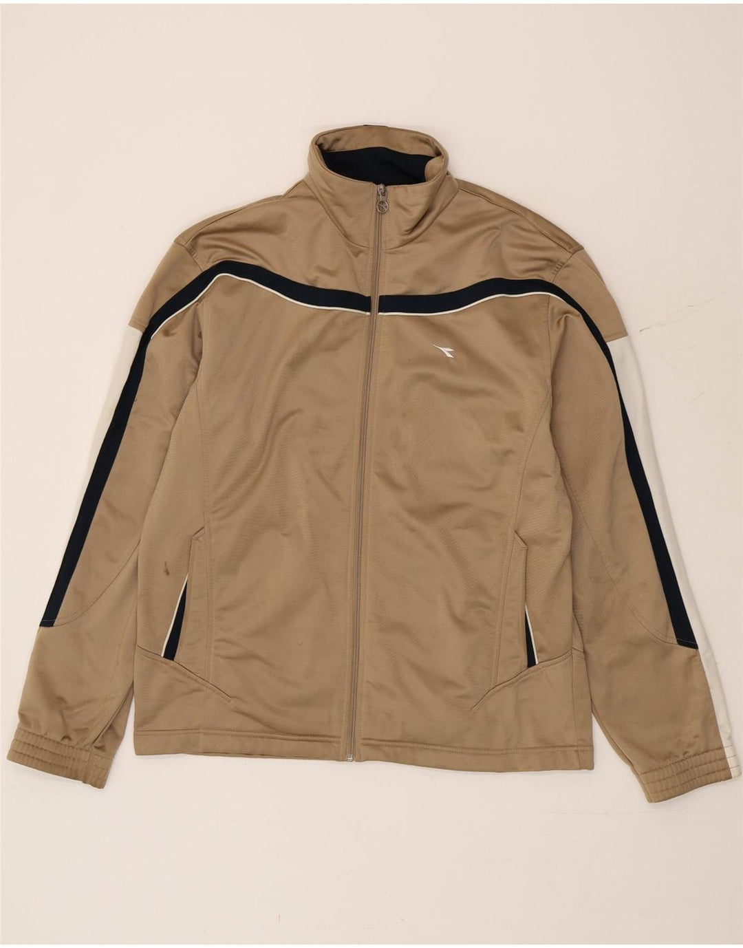 Ανδρική φόρμα Diadora Top Jacket UK 42 Large Beige Colourblock Polyester