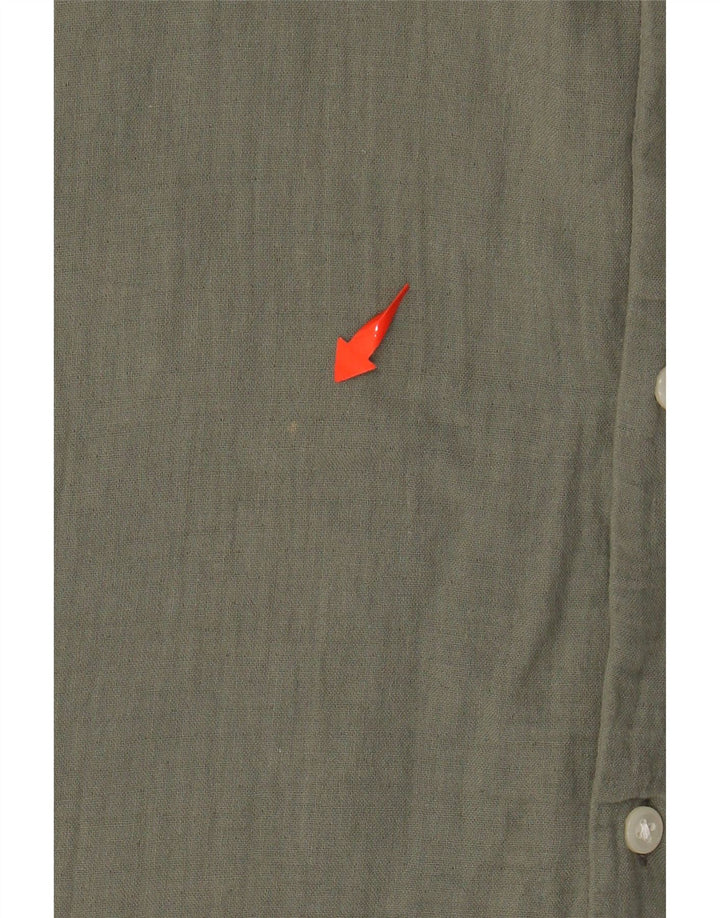 JACK & JONES Ανδρικό κοντομάνικο πουκάμισο μεγάλο χακί βαμβακερό