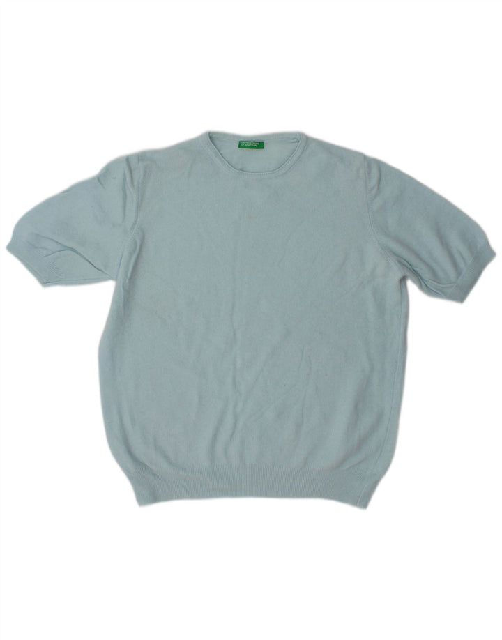 Γυναικείο πουλόβερ BENETTON Crew Neck Jumper UK 14 Medium Turquoise