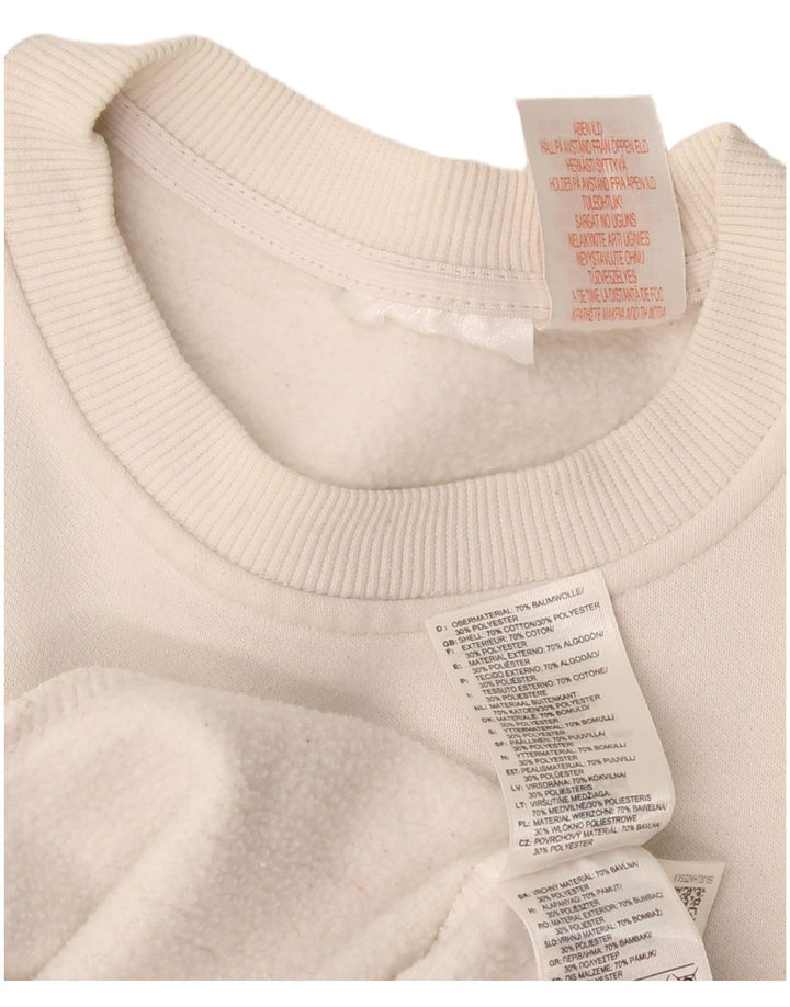 Γυναικείο Φούτερ Adidas Graphic Jumper UK 14 Μεσαίο λευκό βαμβακερό