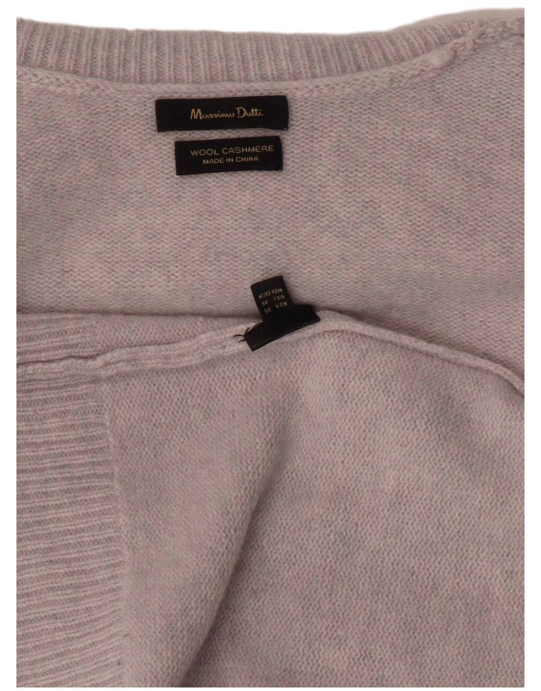 Massimo Dutti Γυναικείο πουλόβερ μεγάλου μεγέθους με ρολό λαιμόκοψη UK 6 XS γκρι μαλλί