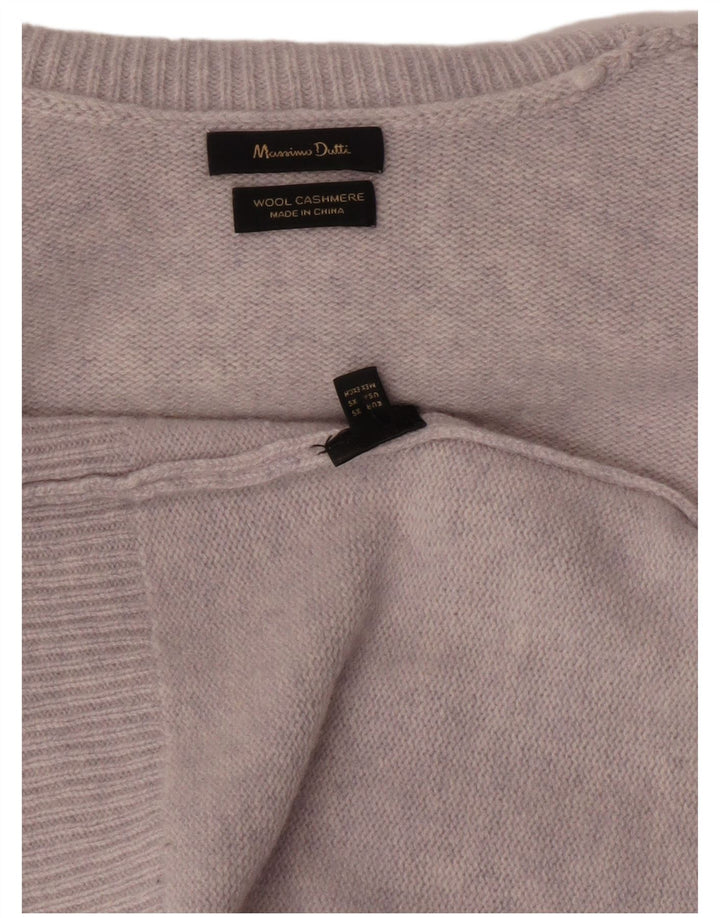 Massimo Dutti Γυναικείο πουλόβερ μεγάλου μεγέθους με ρολό λαιμόκοψη UK 6 XS γκρι μαλλί