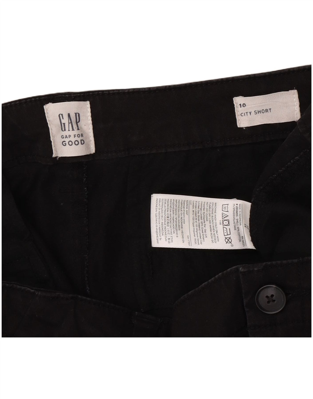 Gap Γυναικείο Σορτς Chino US 10 Large W32 Μαύρο βαμβακερό