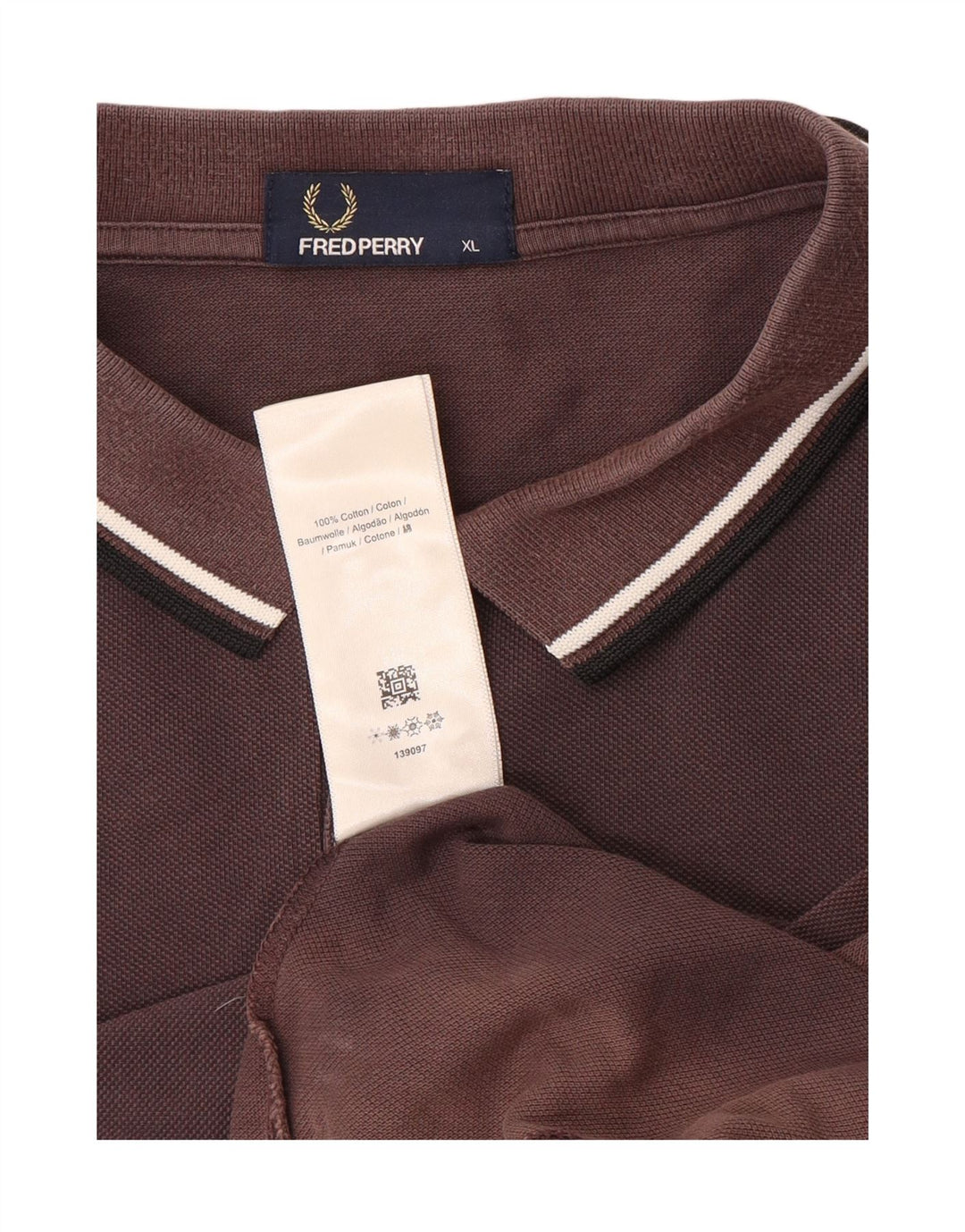 Fred Perry Ανδρικό Πόλο Μπλουζάκι XL Καφέ βαμβακερό