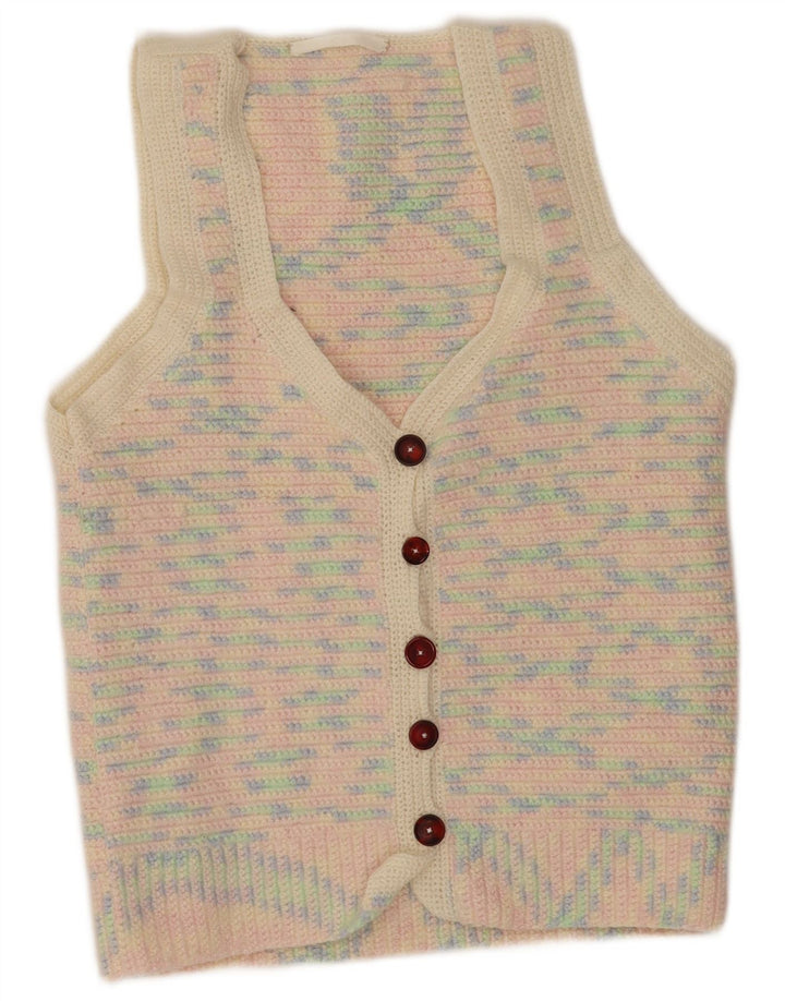 Vintage Γυναικεία Ζακέτα UK 14 Medium πολύχρωμα Flecked