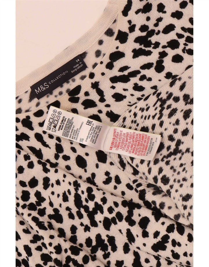 Marks & Spencer Γυναικείο πουλόβερ με λαιμόκαυστο UK 14 Medium Beige