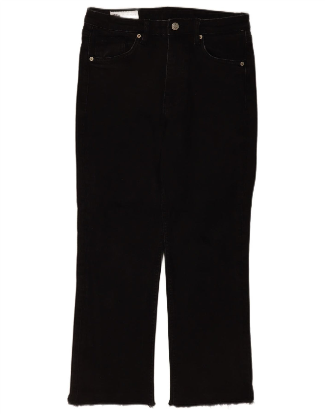 Zara Γυναικείο Cropped Jeans EU 38 Small W28 L25 Black
