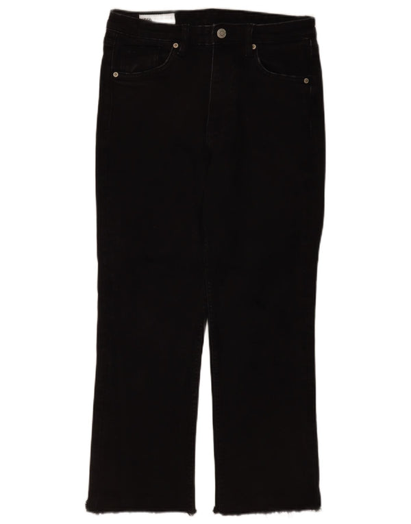 Zara Γυναικείο Cropped Jeans EU 38 Small W28 L25 Black