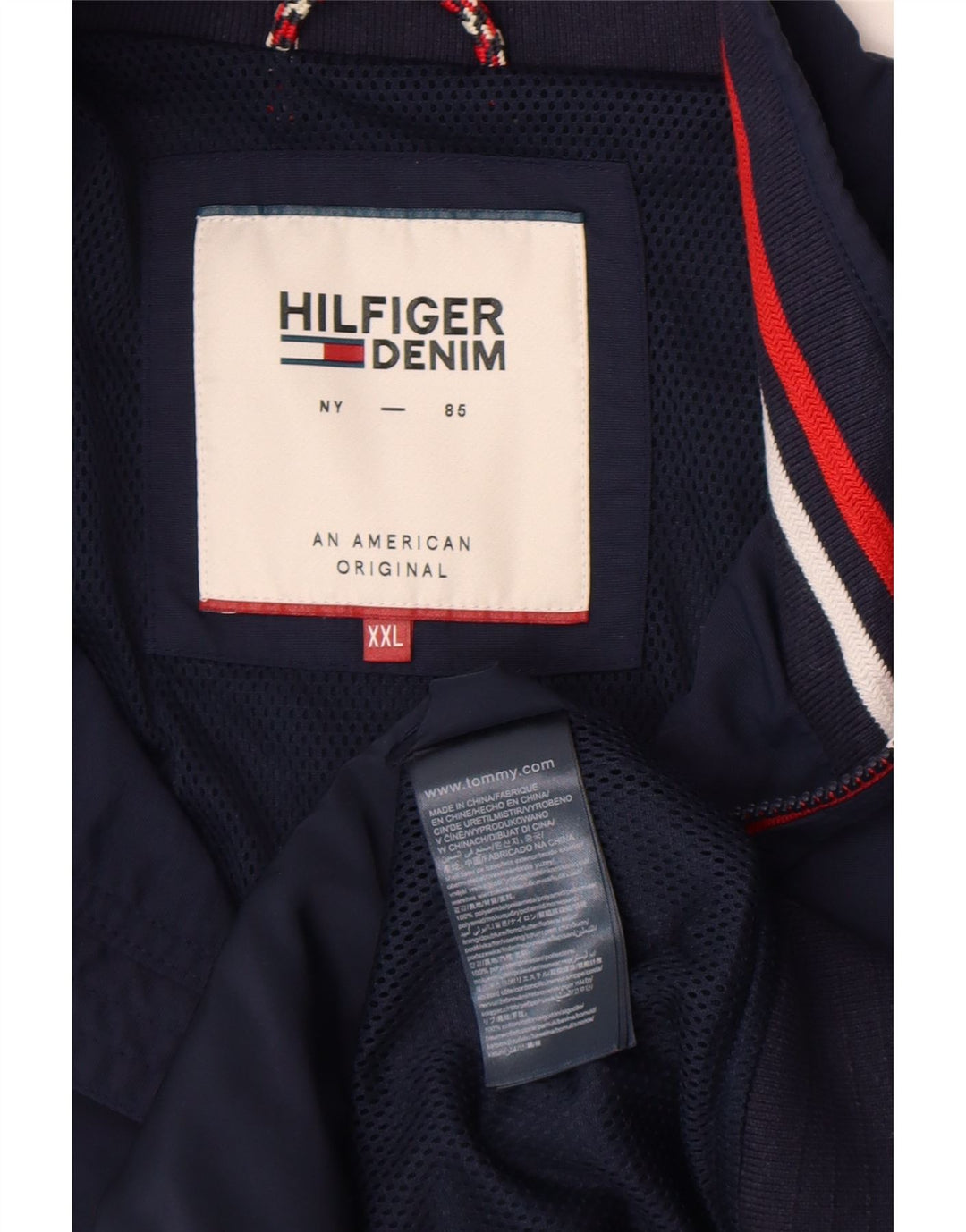 Ανδρικό μπουφάν Tommy Hilfiger UK 44 2XL Navy Blue Polyamide