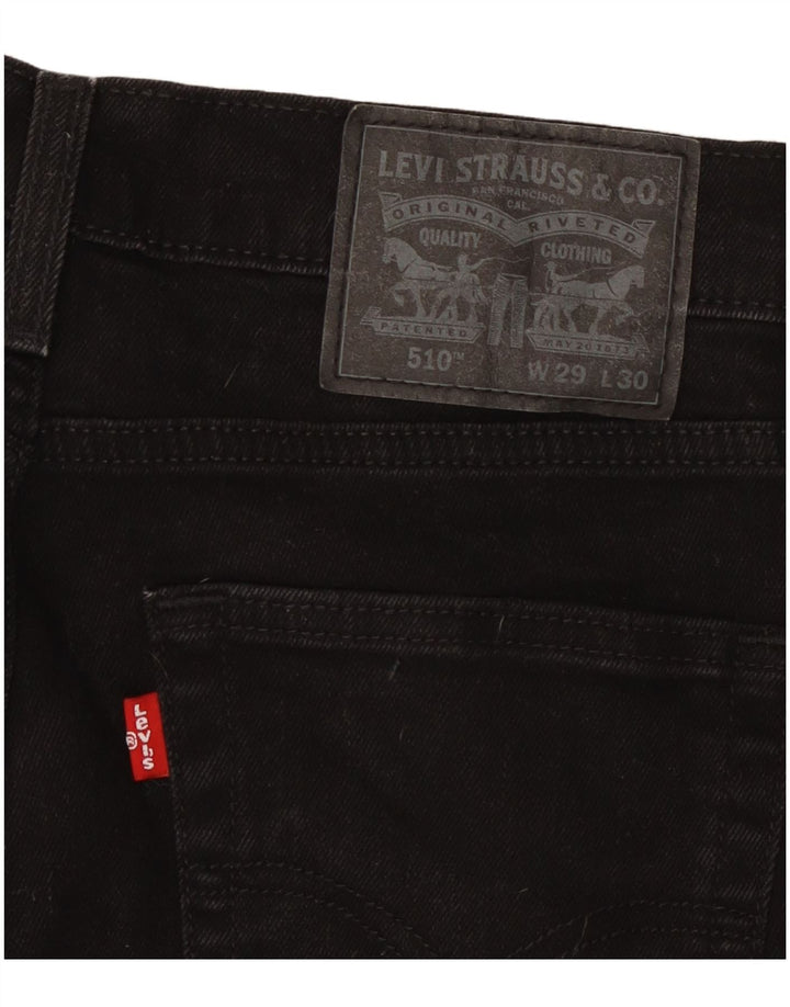 LEVI'S Γυναικείο 510 Skinny Jeans W29 L27 Μαύρο βαμβακερό