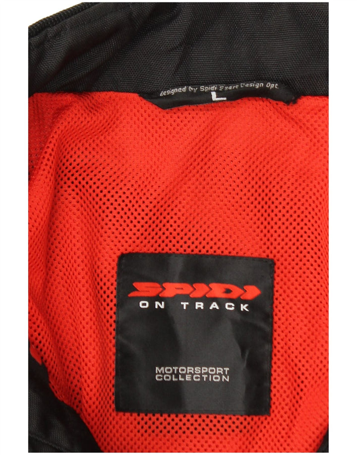 Spidi Mens Graphic Moto Racer Jacket UK 40 Large Black
