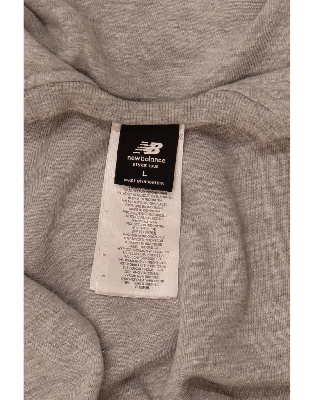 Ανδρικό φούτερ New Balance, βαμβακερό μεγάλο γκρι