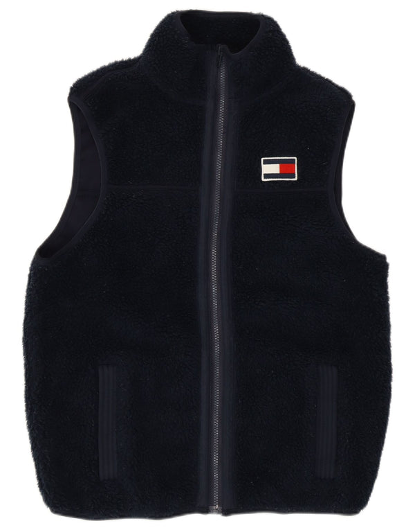 Tommy Hilfiger Γυναικείο Fleece Gilet UK 10 Small Navy Blue Polyester