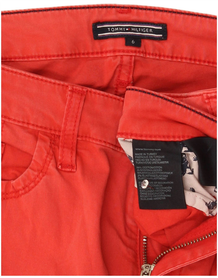 Tommy Hilfiger Γυναικείο Crop Slim Jeans US 6 Medium W30 L26 Red Cotton