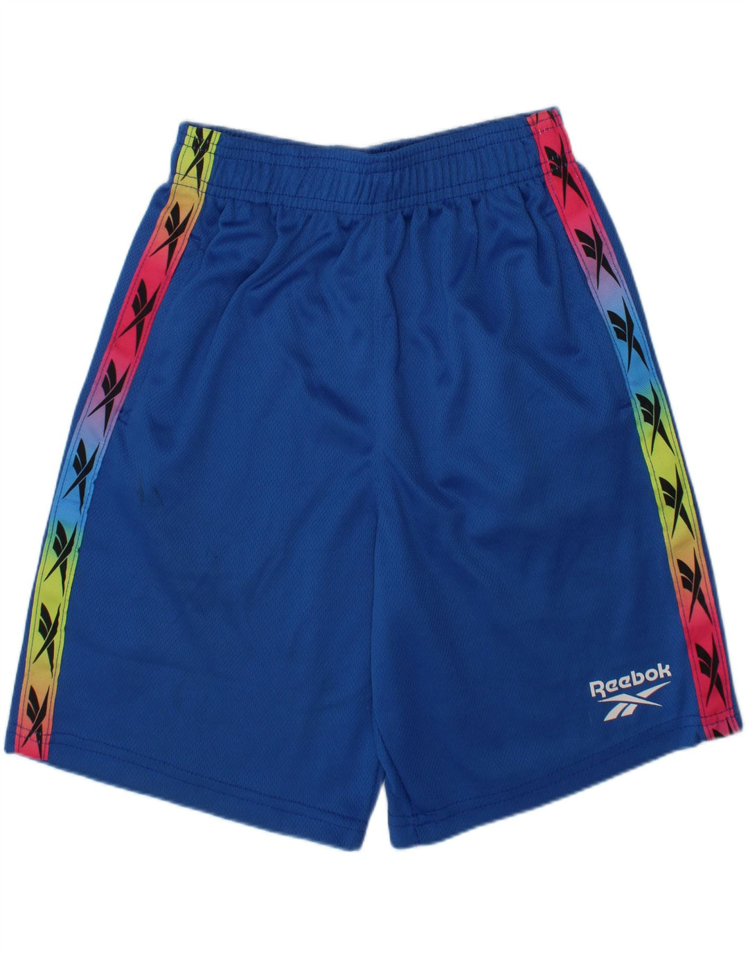 REEBOK Boys Graphic Sport Shorts 11-12 Years  Blue Polyester Vintage Reebok and Second-Hand Reebok from Messina Hembry 