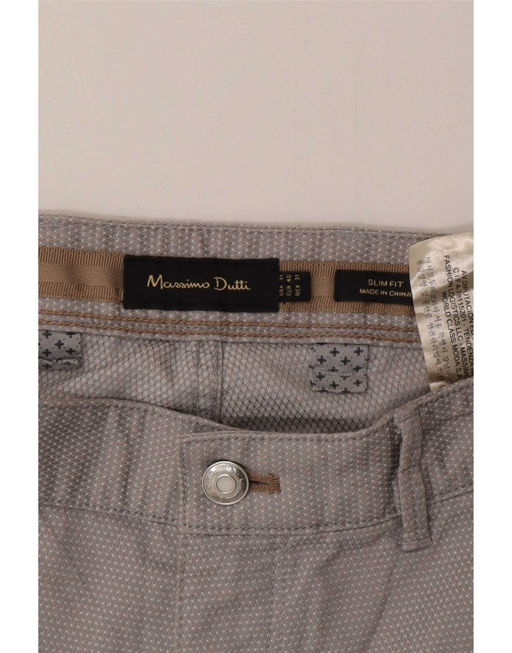 Ανδρικό παντελόνι Chino Massimo Dutti EU 40 Medium W31 L30 με γκρι στίγματα