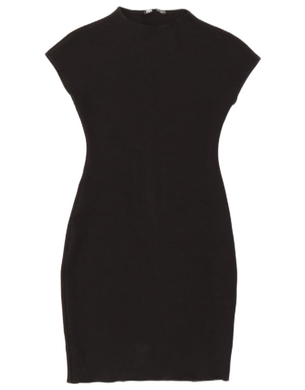 Zara Γυναικείο Φόρεμα Bodycon UK 8 Small Black