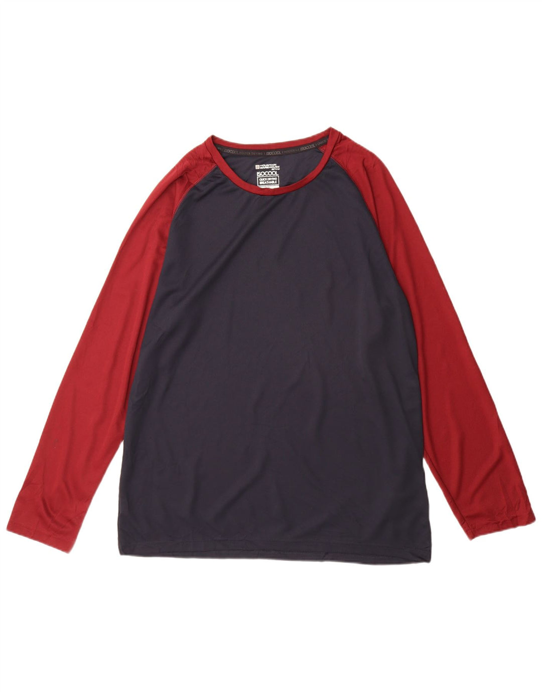 Ανδρικό μπλουζάκι Mountain Warehouse μακρυμάνικο XL Navy Blue Colorblock Πολυεστέρας
