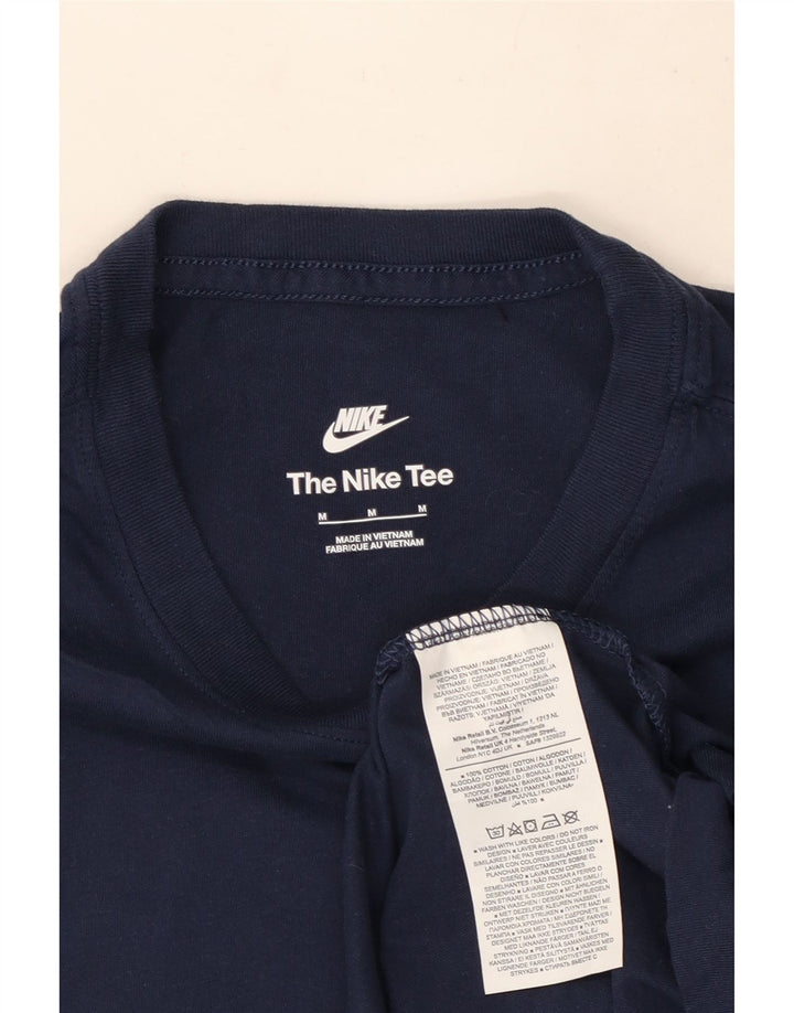 Ανδρικό μπλουζάκι Nike, μεσαίο μπλε, βαμβακερό