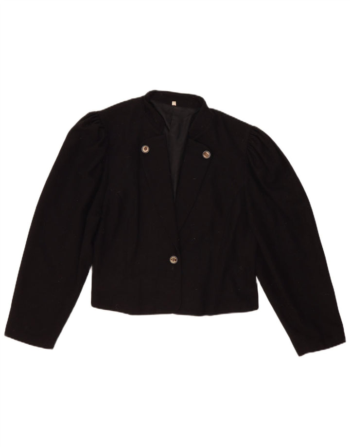 Vintage Γυναικείο Μπουφάν Blazer IT 44 Μεσαίο Μαύρο Μαλλί