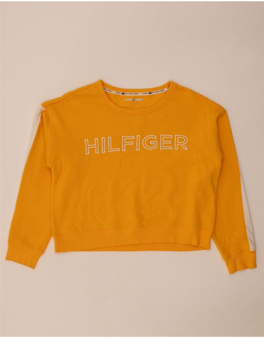 Γυναικεία φούτερ Tommy Hilfiger Crop Jumper UK 14 Medium Yellow