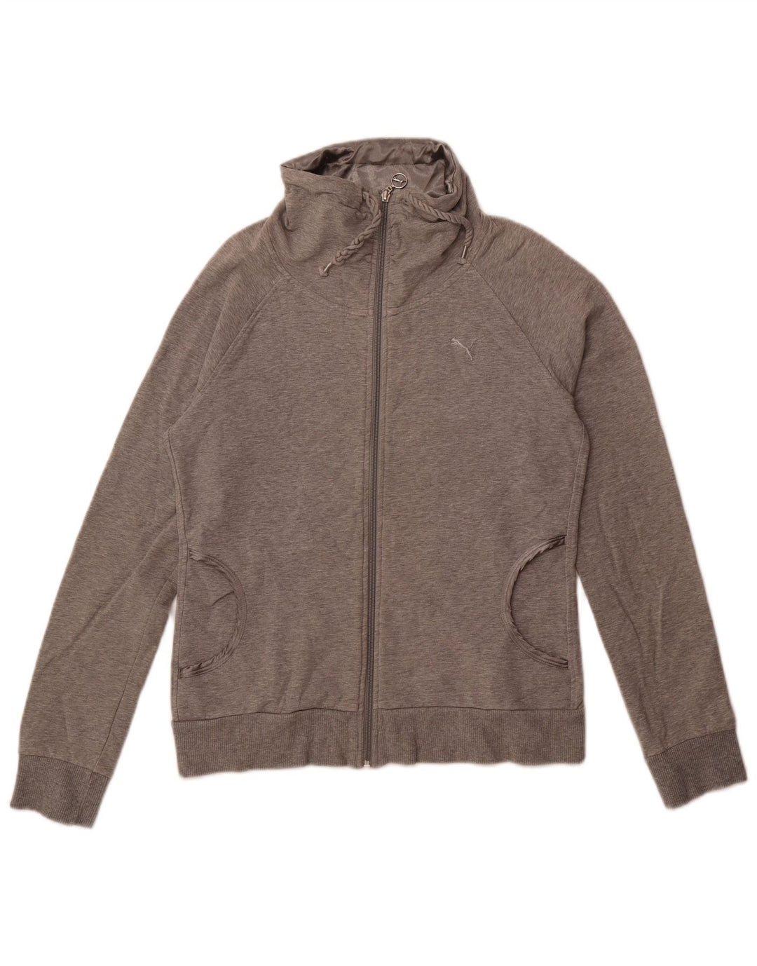 Puma Γυναικεία αθλητική φόρμα Top Jacket UK 14 Large Grey Cotton