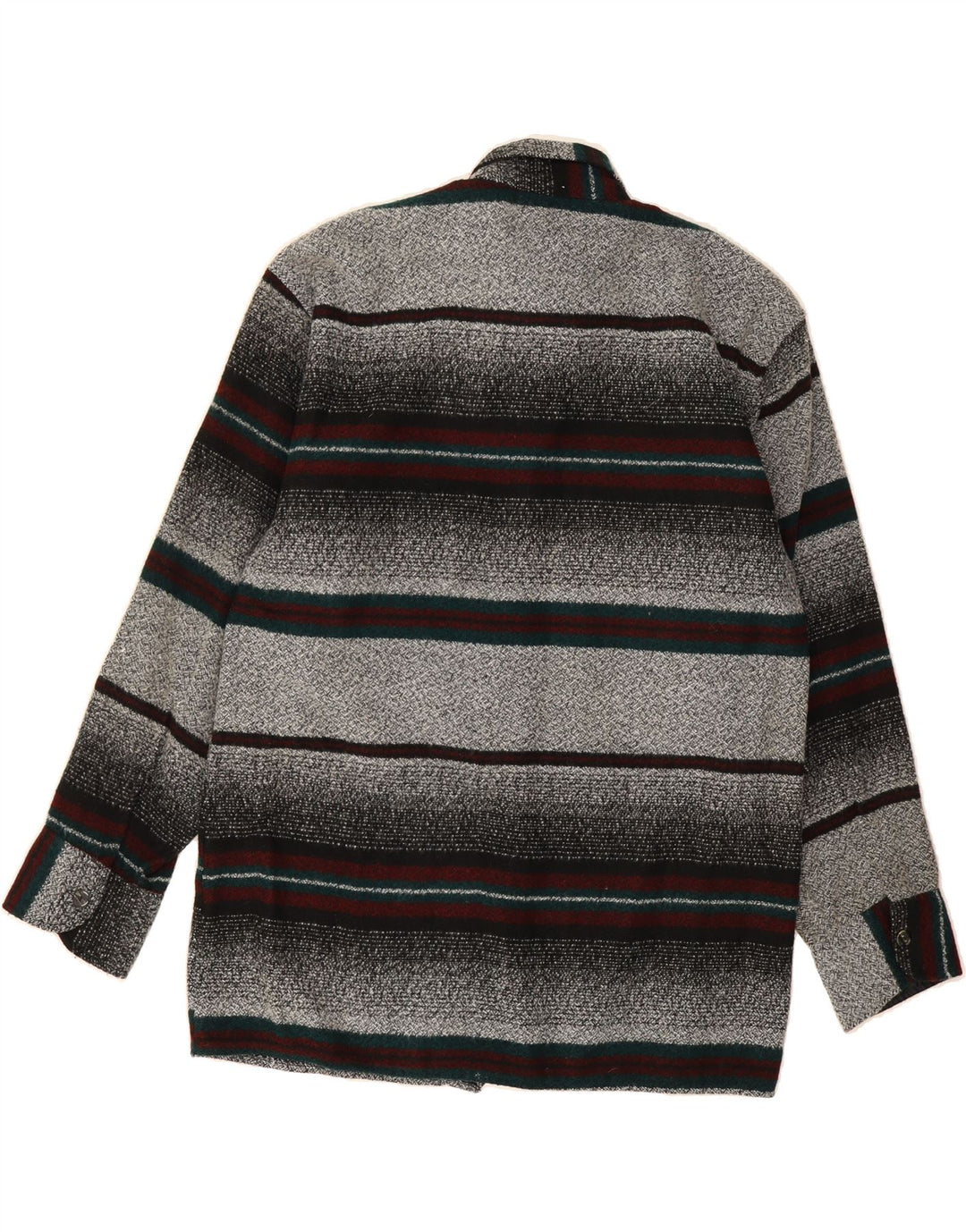 VINTAGE Mens Flannel Shirt Medium Grey Striped Cotton Vintage Vintage and Second-Hand Vintage from Messina Hembry 