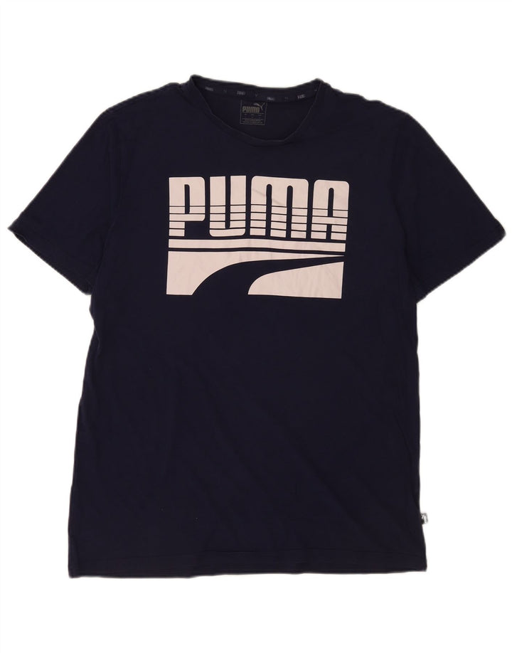 Ανδρικό γραφικό μπλουζάκι Puma Top Large Navy Blue