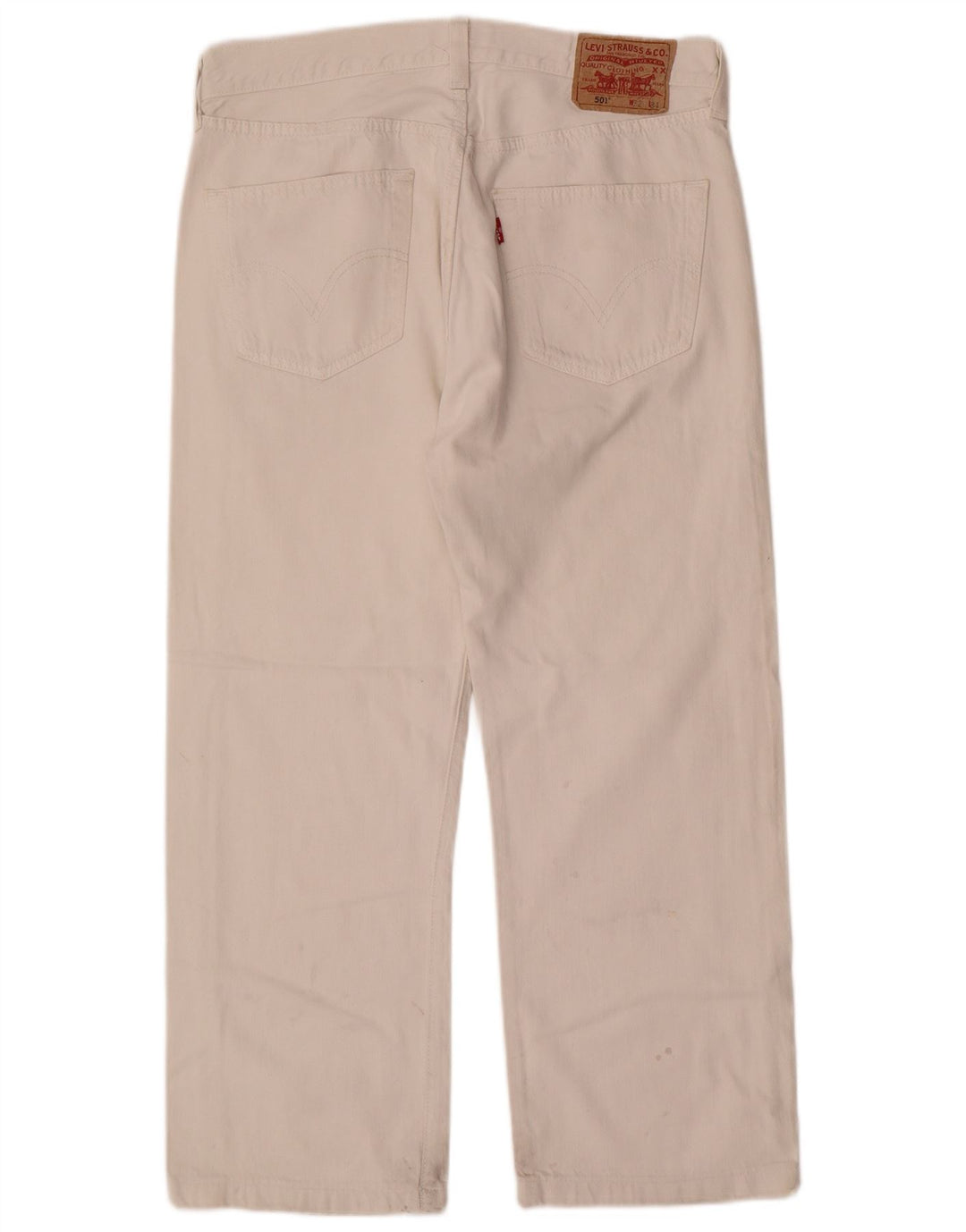 Levi's Mens 501 Straight Jeans W32 L26 Λευκό βαμβακερό