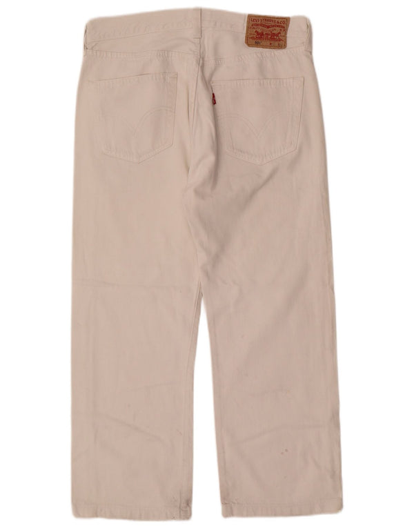 Levi's Mens 501 Straight Jeans W32 L26 Λευκό βαμβακερό