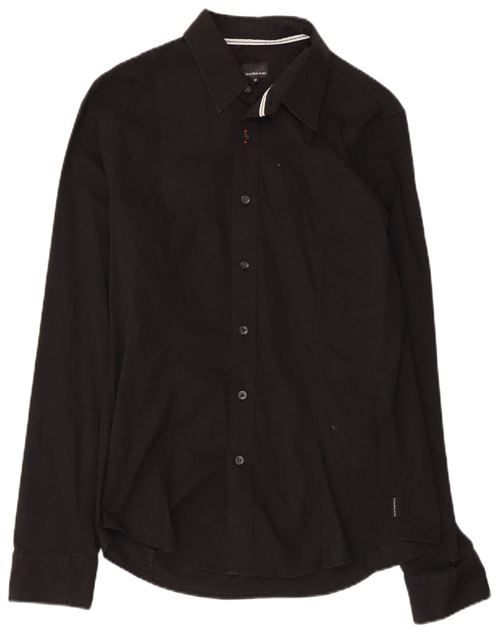 Ανδρικό πουκάμισο Calvin Klein Jeans Μεσαίο Μαύρο