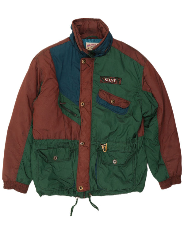 Ανδρικό μπουφάν Silvy Ski IT 52 XL Green Colourblock Polyester