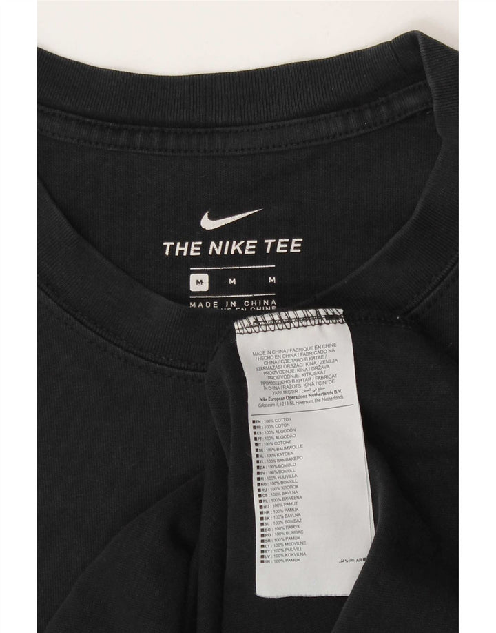 Ανδρικό γραφικό μπλουζάκι Nike, μεσαίο μαύρο βαμβακερό