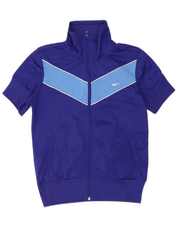 Γυναικεία αθλητική φόρμα Nike Top Jacket UK 14 Medium Navy Blue Colourblock