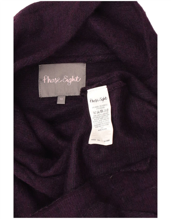 Φάση οκτώ Γυναικείο Longline Oversized Ζακέτα πουλόβερ UK 10 Small Purple