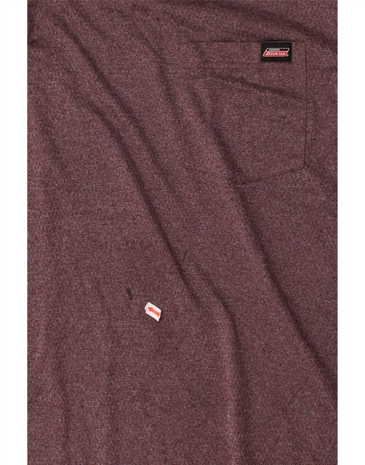 DICKIES Mens T-Shirt Top 2XL Burgundy Polyester Vintage Dickies and Second-Hand Dickies from Messina Hembry 