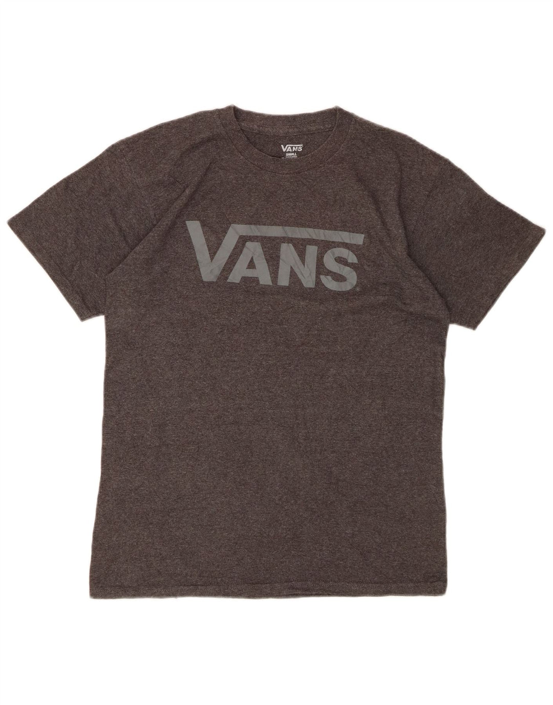 VANS Ανδρικό γραφικό T-Shirt Top Μικρό γκρι βαμβακερό