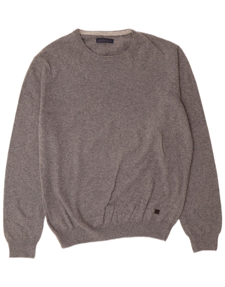 Ανδρικό πουλόβερ Trussardi Crew Neck Jumper 2XL Γκρι μαλλί