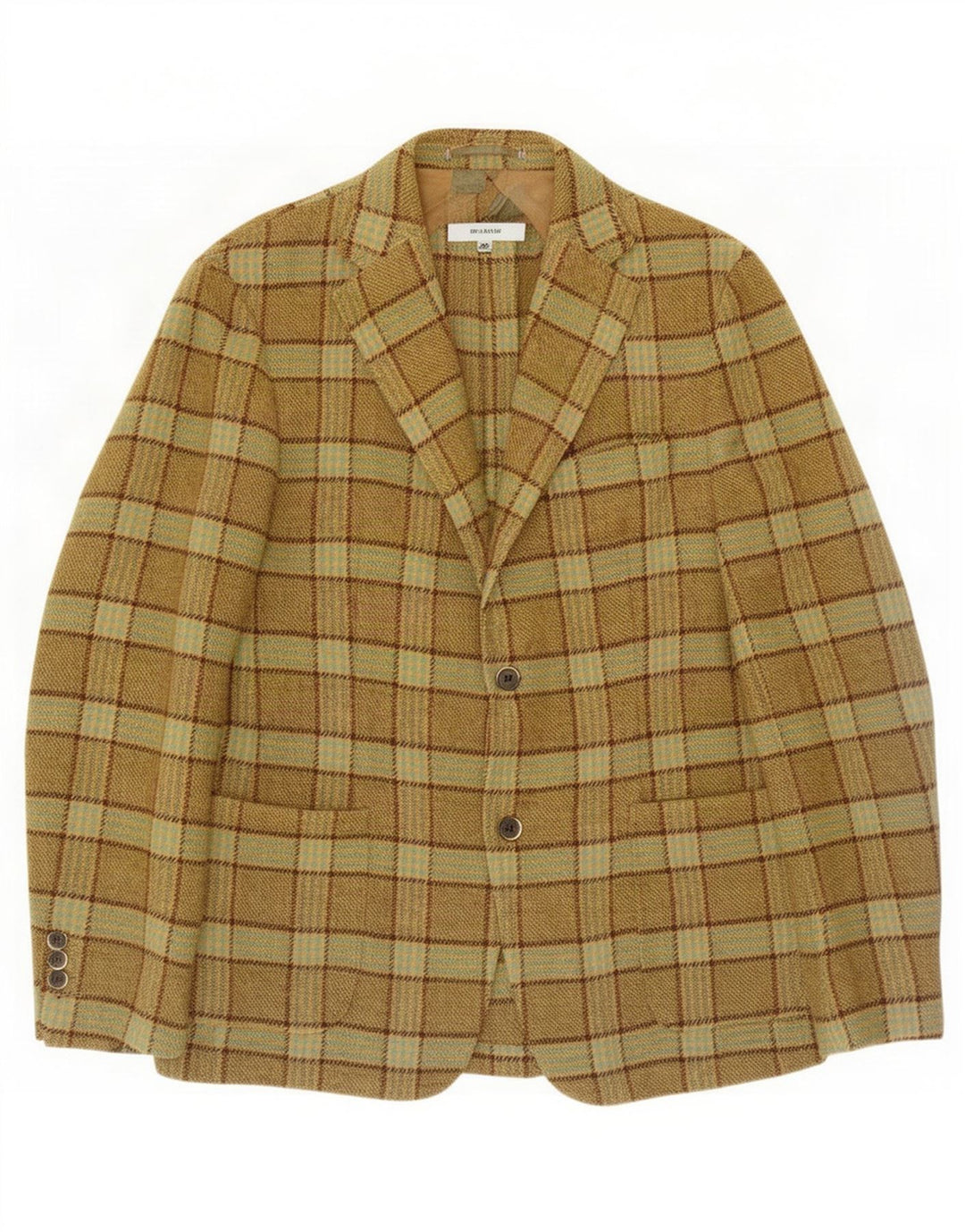 Brooksfield Ανδρικό σακάκι σακάκι 2 κουμπιών IT 50 Large Khaki Check